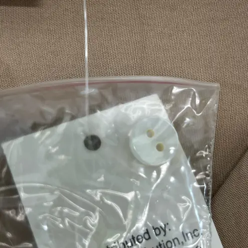 Sweet Magnolia Long Sleeve Shirt Dress W/Embroidered cut out 100% Cotton L Tan Size L