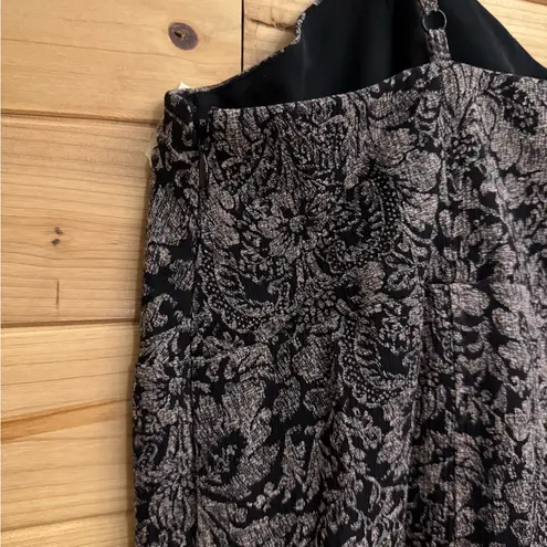 Lane Bryant XL Dark Coquette Filigree Lace Silk Dainty Spaghetti Strap Tank Top Black