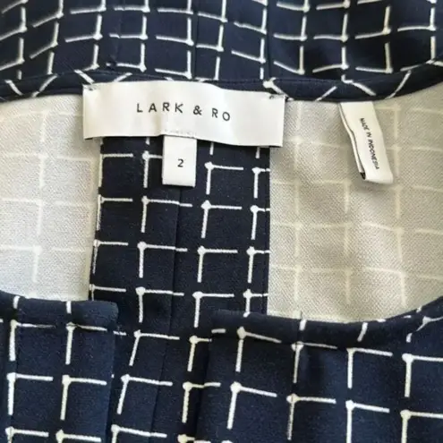 Lark & Ro Navy Blue White Checkered A