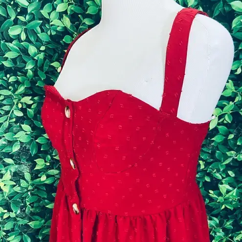Red casual cute holidays dress plus size 0XL Red