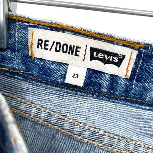 RE/DONE X Levi’s Women’s High Rise Ankle Crop Jeans Distressed