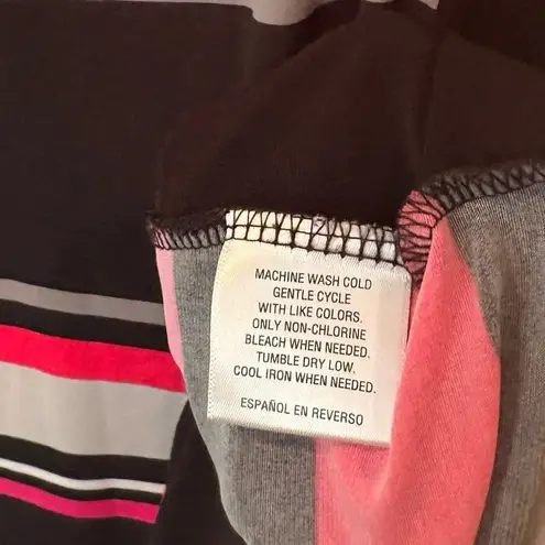 Style & Co Style &‎ Co Pink And Black Stripe Tunic/Dress Size Large Petite