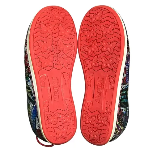 Alegria PG Lite Sneaker Womens 9.5-10 Multicolor Mosaic Butterfly Leather Artsy