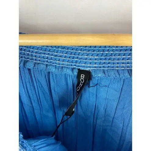 Boho Me NWT Off-the-shoulder Cover-up Maxi Dress In Mediterranean XS