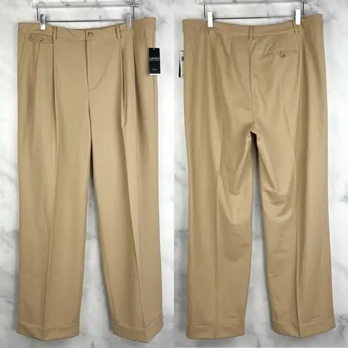 Ralph Lauren NWT  Wool High Waisted Straight Leg Pleated Trouser Dress Pants 14