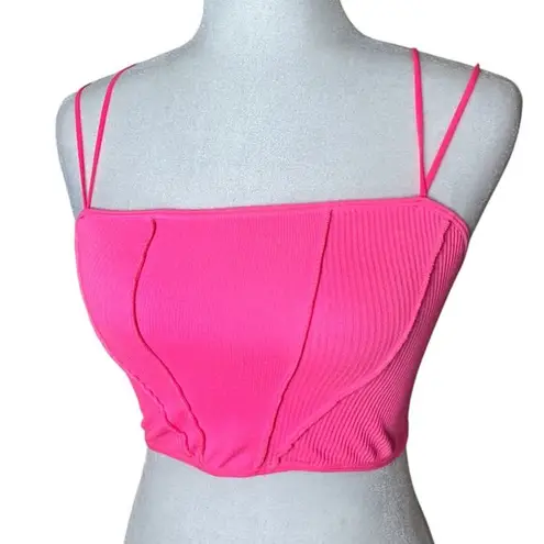 Urban Outfitters Out From Under for Hot Neon Pink Ribbed Bralette Top Size XS/S