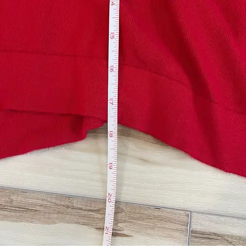 Ronni Nicole Cropped Cardigan Sweater Size XL Red Open Front (175)