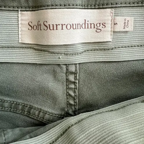 Soft Surroundings  The Ultimate Denim Pull On Crop Jeans Sage Green Size S