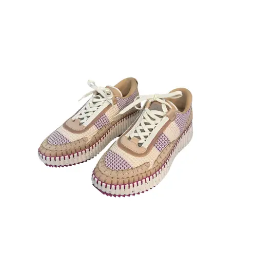 Chloé Chloe NIB Nama Whipstitch Sneakers in Wild Purple Size 40