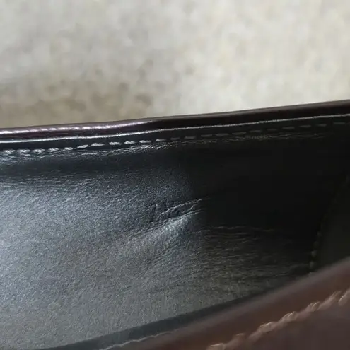 HOGAN Italy Dark Plum/ Black Patent Leather Ballet Flats US Sz 7.5 EU 37.5 Purple