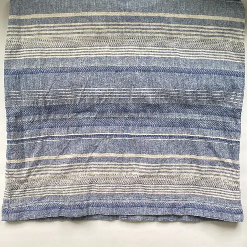 Artisan NY blue striped linen blend dress, size 2