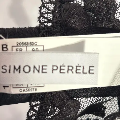 Simone Perele Black Lace Sheer Bra Front Closure Style Number 2056383C Size 34B