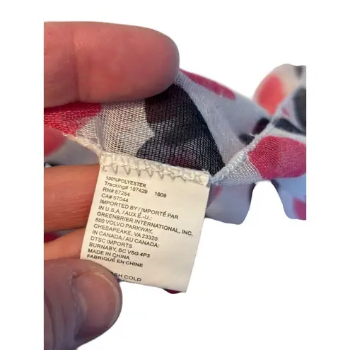 Heart Print Womens Polyester Scarf In Pink & Black With Lightweight Design