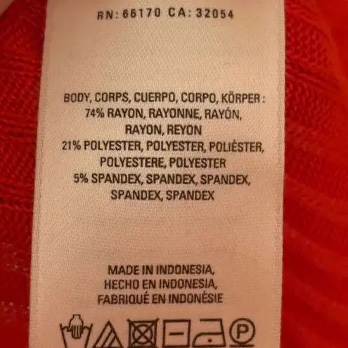 Anthropologie Saturday Sunday cowl neck ribbed sweater tunic size M/L oversized Red Size M