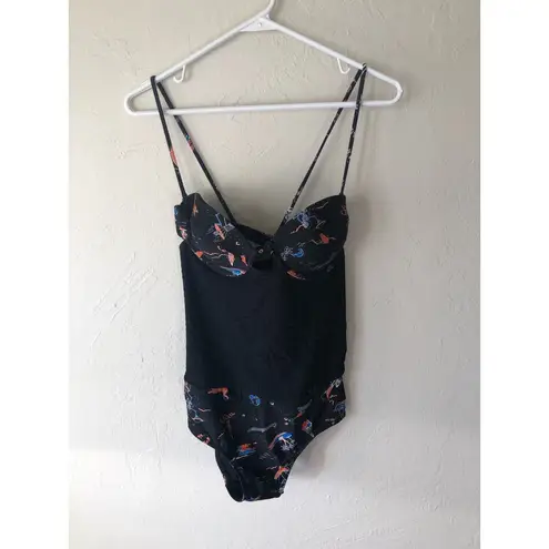 NWT Revolve Insight Bondage Bustier Swimsuit in Black Size 10
