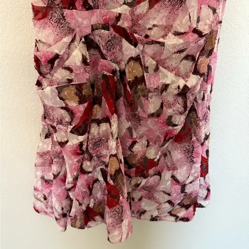 IRO Cevals Chiffon One Shoulder Mini Dress Mixed Pink Size EU 40 / US 8 NEW