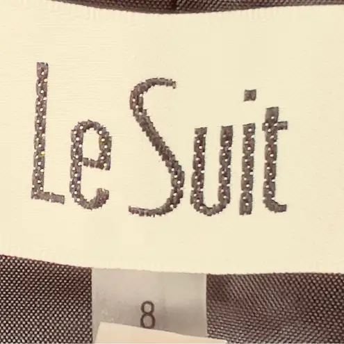 Le Suit Size 8 Black & White Long Sleeve Lined 1 Button Closure Jacket B…