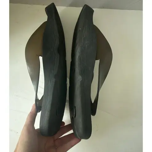 Birkenstock Betula Fussbett Sandals Thong Flip Flops Black Size 12