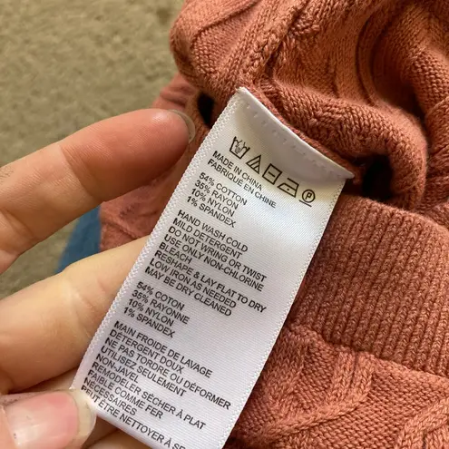 Free People  cable knit skirt mauve extra small