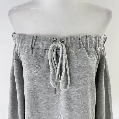 Lumière New Off The Shoulder Sweatshirt Bardot Sweat Top Heather Gray