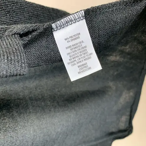 Susina Open Front Waterfall Cardigan Sweater Side Slits Long Line Black Small - Image 3