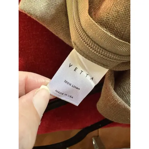 NWD Vetta Wide Leg Apron Linen Pants Size 2 Olive Green Cropped High Rise