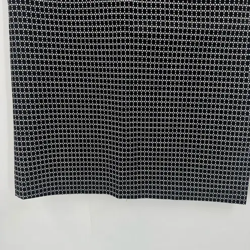 NWT Ashley Blue Stretch Pencil Skirt Black & White Geometric Dot Large Petite