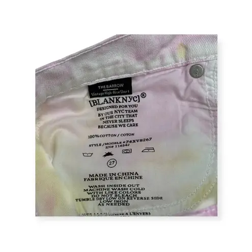 BLANK NYC  ☀︎︎ The Barrow High Waist Festival Denim Cut Off Shorts ☀︎︎ Tie Dye 27