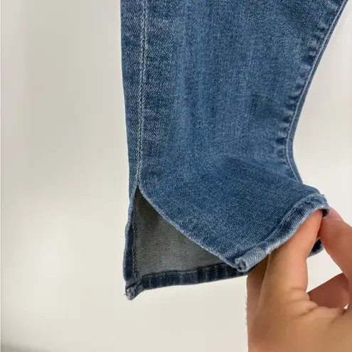 MOTHER Denim The Swooner Ankle Slice blue slit cherry picking Jeans size 29