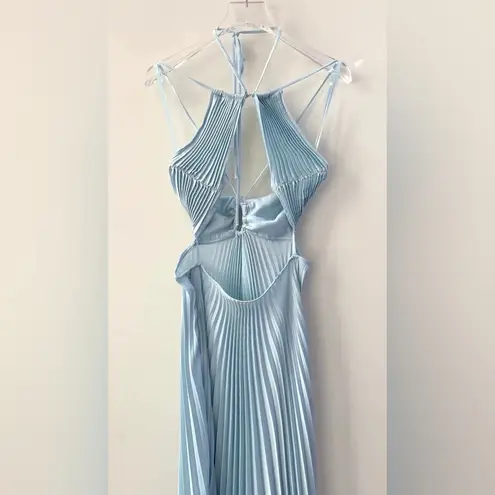 ALC Frank A.L.C Moira Satin Pleated Maxi Dress 6