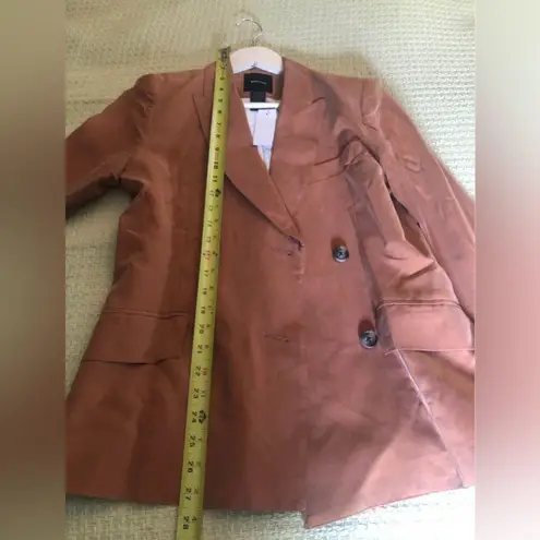 SMYTHE Double Breasted DB Tuck in Blazer in Desert size 2 NWT Orange