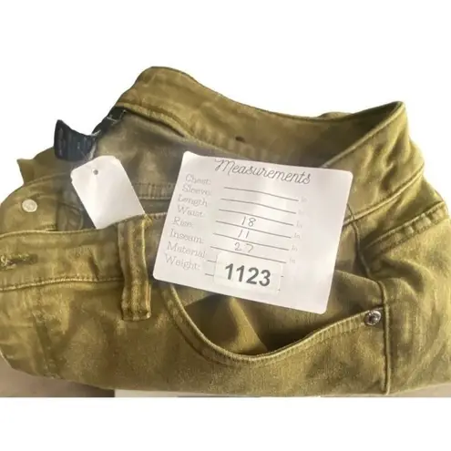 Lane Bryant  Skinny High Waisted Slimming Jean Zip Button Pockets 18 Khaki Green