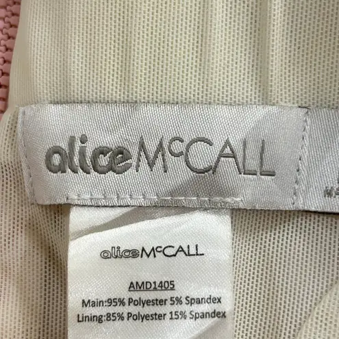 Alice McCALL Dress Womens 4 Pink Lip Print Sweetheart Strapless Mini Dress Prom