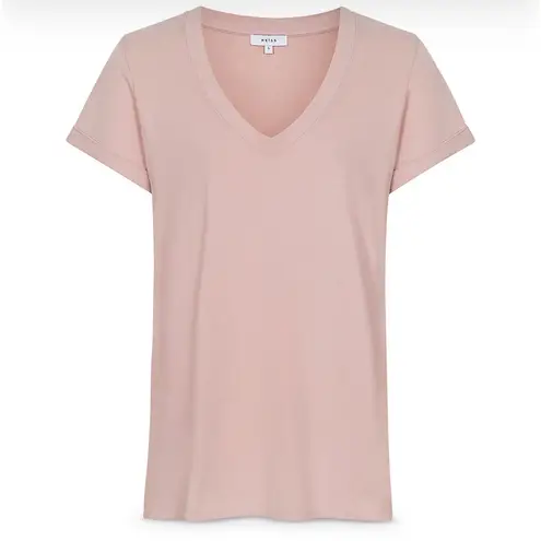Reiss New! Luana Cotton-jersey V-neck Women T-Shirt in Pink Sz Medium $60