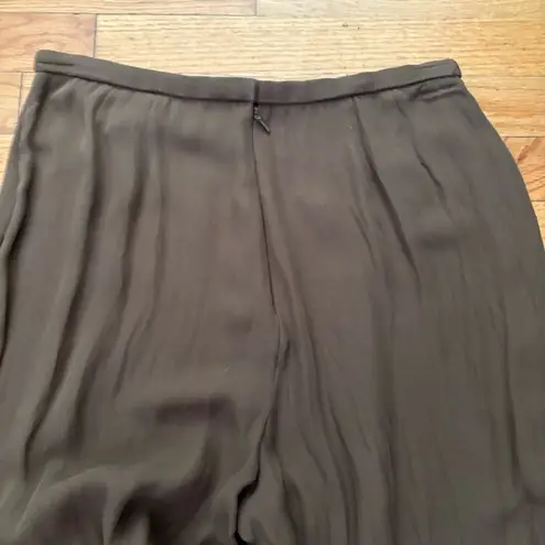 Donna Karan Brown Silk Crops Size 10