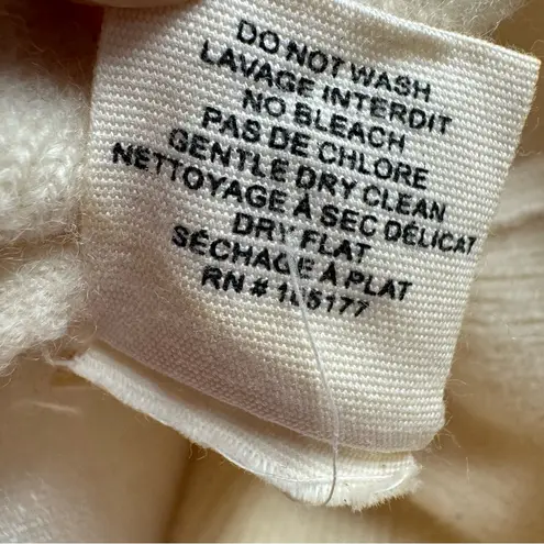 Ulla Johnson Sweater Wool Rosa Turtleneck Structured Peplum White Ivory Small