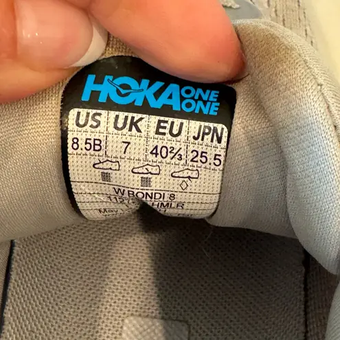 Hoka One Bondi 8 Sneakers Gray Harbor Mist 8.5