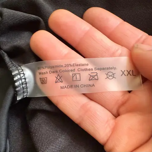 NWT Evolyline Asymmetric Black Swimsuit One Shoulder XXL Minimalist Resort