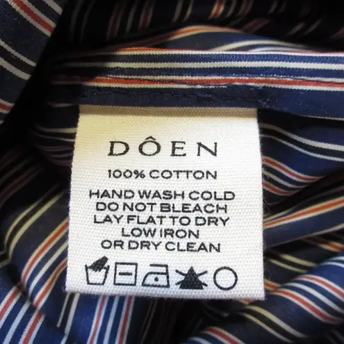 NWT Doen Jora in San Merino Stripe Cotton Poplin Oversized Shirt Dress XL Blue