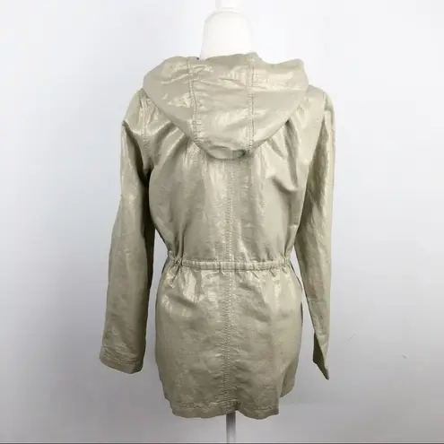 C Wonder Gold metallic Hooded Full Zip Jacket S