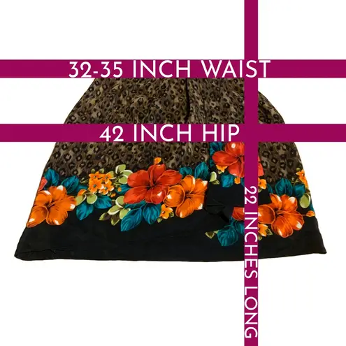 Jacqueline Ferrar SILK VINTAGE 1990'S COLORFUL FLORAL & ANIMAL PRINT SKIRT (16)