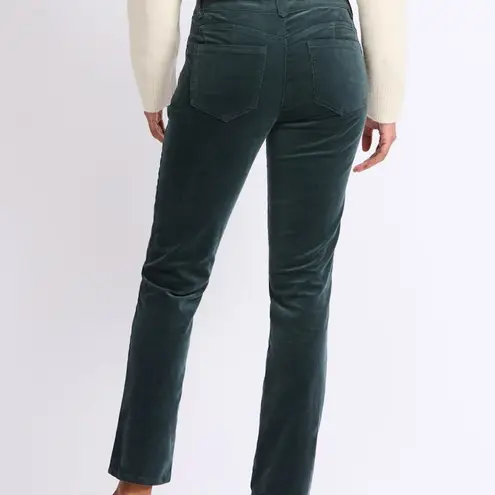 Christopher Blue Madison High Rise Straight Leg Corduroy Jeans in Green Size 16