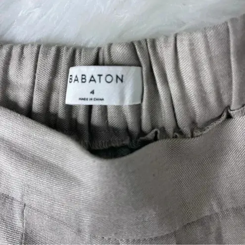 Babaton Aritzia Cohan Linen Taper Ankle Pants Pull On trousers Size 4