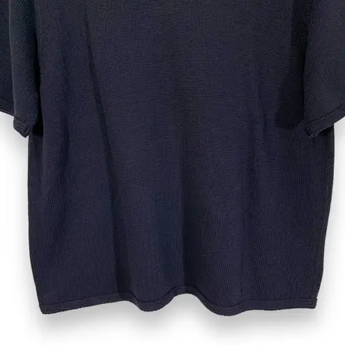 Talbots NWT Deadstock Vintage  Navy Blue Knit Polo Shirt