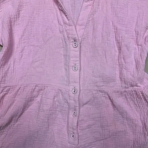 Petal and Pup Women's Pink Winny Crinkle Cotton Romper Size 2 Button-Up Casual - Image 5