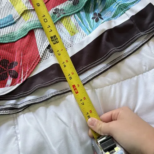 NWT Lucky In Love Tennis Golf Skort Skirt Black Stretch Womens Size XL Tropical