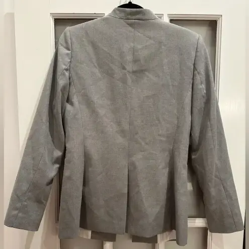 DKNY  Grey Collarless Gold D-Ring Jacket Blazer Women’s Size 6 Small Career