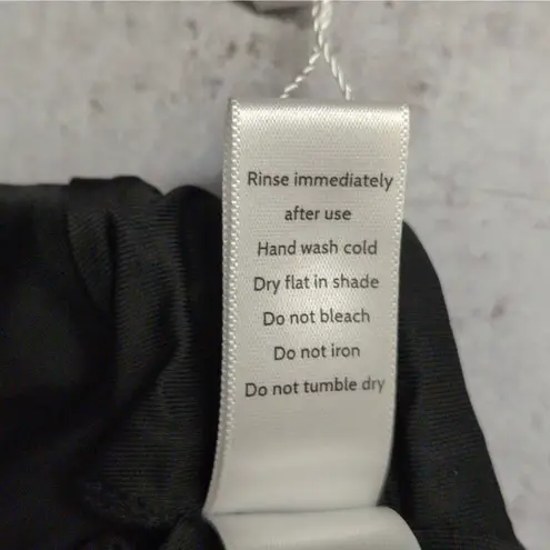 ANDIE Belmar Top Black Bikini Swimwear Bathing Suit Twisted V Neck Size L New