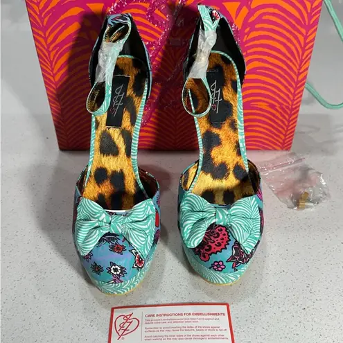 Iron fist Colorful Platform Heels with Bow Detail