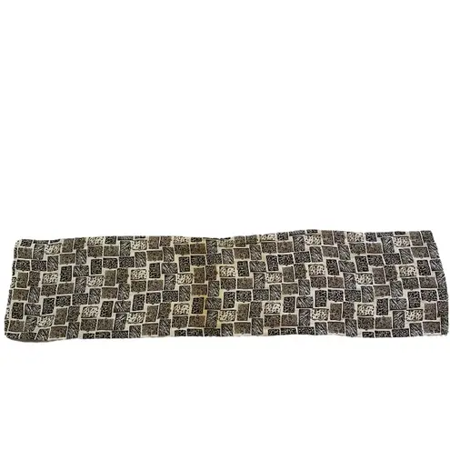 Vintage Casca Silk Scarf Animal Print Squares Oblong 13" X 56" Black